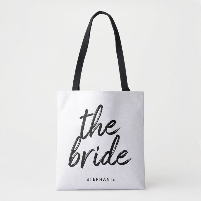 Minimal personnalisé Le Sac fourre-tout de mariée (Devant)