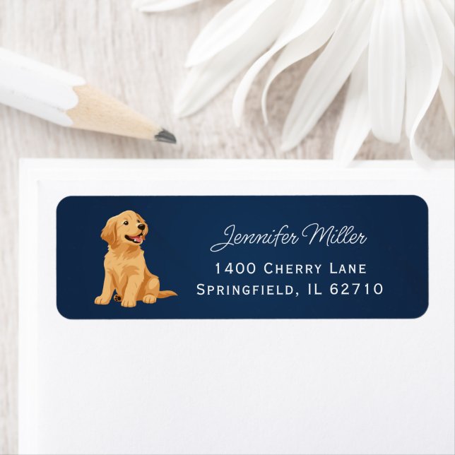 Minimal Pet Groomer Return Address Label (Insitu)