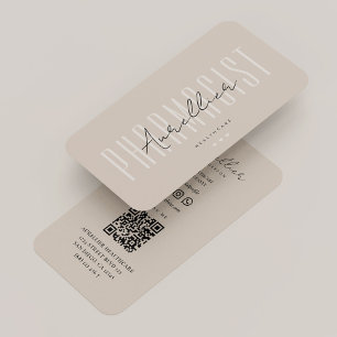 Minimal Pharmacist Chemist Medical Sand Business Card