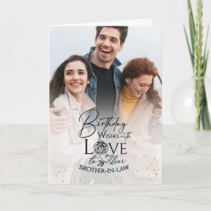 Minimal Photo Birthday Keepsake Brother-in-law Card