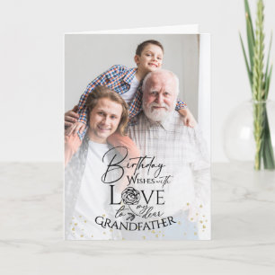 Minimal Photo Birthday Keepsake Grandfather Card