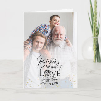 Minimal Photo Birthday Keepsake Son-in-law Card