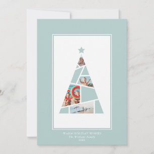 Minimal Photo Christmas Tree Holiday Card