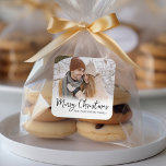 Minimal Photo Merry Christmas Square Sticker<br><div class="desc">Surprise your loved ones with a twist on traditional holiday gifts! Our modern holiday stickers are designed with minimalist beauty, providing a crisp white backdrop, a customizable photo slot, and your family name in a chic font. Showcase your holiday greetings in style with the beautifully scripted 'Merry Christmas' title. Get...</div>