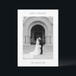 Minimal Photo Modern Christmas Holiday Card<br><div class="desc">Modern Christmas card featuring a simple and minimal design with "merry christmas" above your photo and your names below.</div>