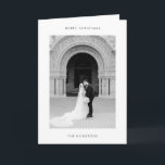 Minimal Photo Modern Christmas Holiday Card<br><div class="desc">Modern Christmas card featuring a simple and minimal design with "merry christmas" above your photo and your names below.</div>