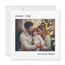 Minimal Photo Personalized Holiday Card