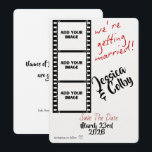 Minimal Photo Save the Date Custom Modern<br><div class="desc">Announce your special day with a minimal photo save the date card featuring three custom pictures in a stylish film-inspired layout. This modern and elegant design blends clean typography with a sentimental photo collage look, making it perfect for couples who want a timeless yet personal wedding announcement. Ideal for showcasing...</div>