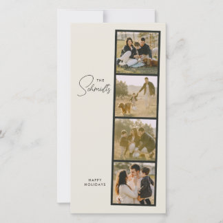 Minimal Photo Strip Holiday Card