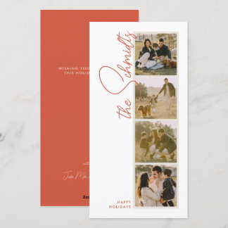 Minimal Photo Strip holiday card