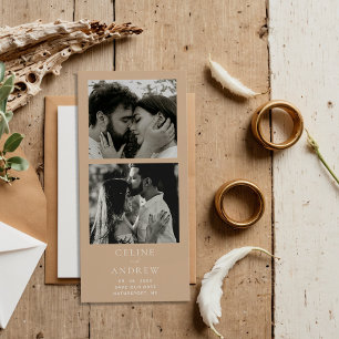 Minimal Photo Strip Magnetic Wedding Save The Date