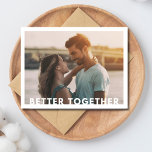 Minimal Photo Typography Wedding Save the Date Announcement Postcard<br><div class="desc">Invite friends and family to reserve your wedding date with this modern typography "better together" design photo save the date postcard. Customize with your photo on the front and add details to the backside of the card.</div>