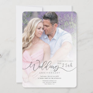 Minimal Photo Wedding Anniversary Invitation