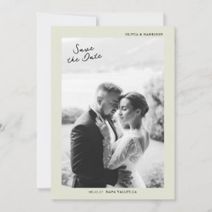 Minimal Photo Wedding Save the Date Card