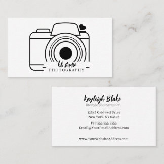 Minimal Photographer Business Card