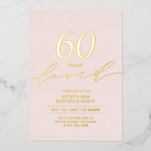 Minimal Pink & Gold Milestone Birthday 