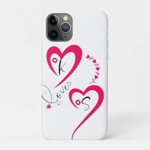 Minimal Pink Heart Love iPhone 11 Pro Case