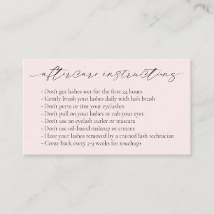 Minimal Pink QR Code Elegant Modern Aftercare Business Card