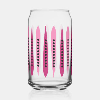 Minimal Pink Retro Inspired Can Glass