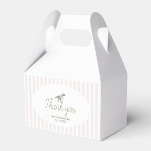 Minimal Pink T Rex Tutu Girl Birthday Favor Box