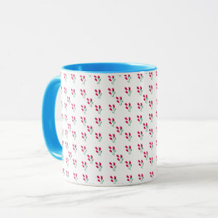 Minimal Pink Tulip Floral Pattern  Mug