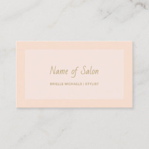 Minimal Plain and Simple Pink and Gold Colour Text Business Card