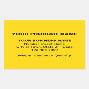 Minimal Plain Texts of Business Product on Yellow Sticker