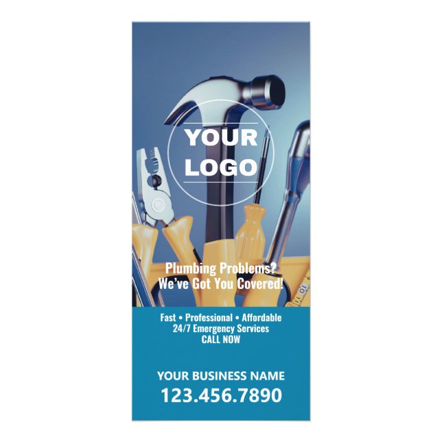 Minimal Plumber / Electrician (Generic) Rack Card  (Front)
