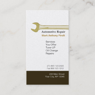 Minimal Plumber Handyman Construction Mechanic Business Card