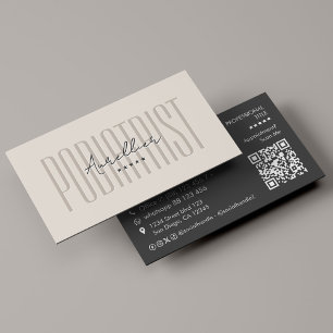 Minimal Podiatrist Foot Therapist Massage Sand Business Card