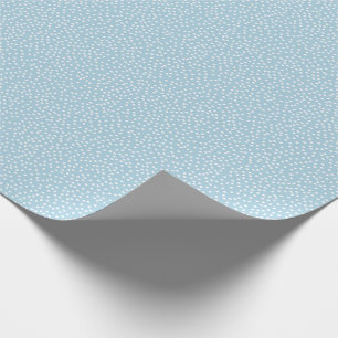 Minimal Polka Dot  Wrapping Paper Blue and White