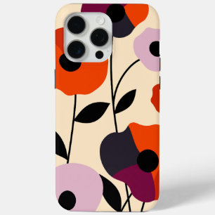 Minimal Poppy Bloom iPhone 15 Pro Max Case