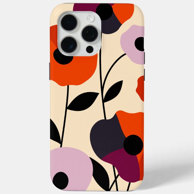 Minimal Poppy Bloom Case-Mate iPhone Case (Back)