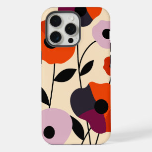 Minimal Poppy Bloom iPhone 15 Pro Max Case