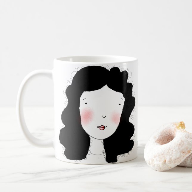 Minimal Portrait Design mug  (With Donut)