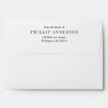 Minimal Preprinted Memorial Funeral Return Address