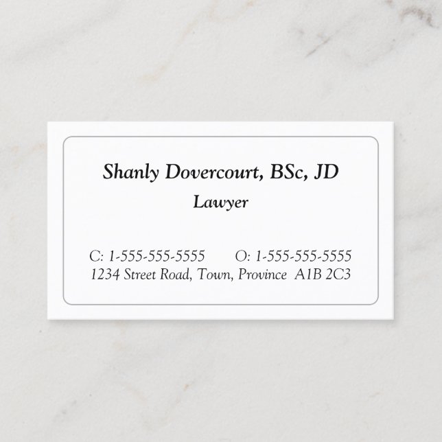 Minimal Professional Business Card (Front)