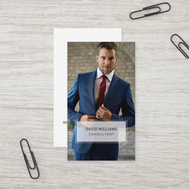 Minimal & Professional Business Photo Business Car Business Card (Front/Back In Situ)