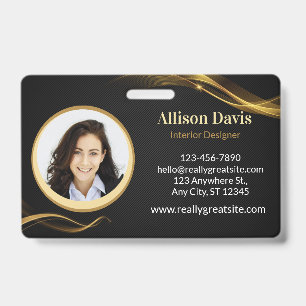 Minimal & Professional Employee Business Photo  Badge