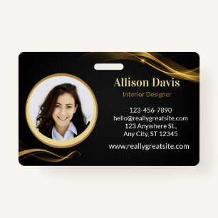 Minimal & Professional Employee Business Photo Badge
