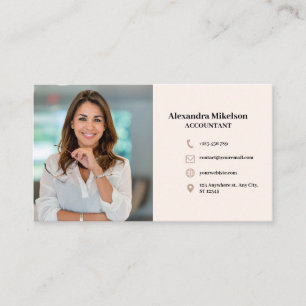 Minimal & Professional Employee Business Photo Card