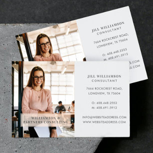 Minimal & Professional Employee Business Photo Magnetic Business Card