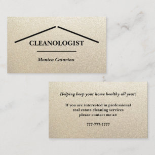 Minimal Professional Home Cleaning Business Card