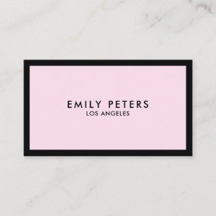 Minimal Professional Luxury Black Pink Business Card