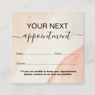 Minimal Professional Orange Terracotta Boho  Appoi Appointment Card