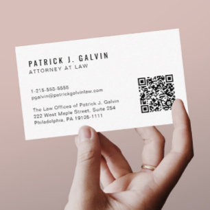 Minimal Professional QR Code Business Card