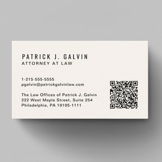 Minimal Professional QR Code Cream Business Card (Capture attention, make connections, and leave a lasting impression with our modern QR business card)