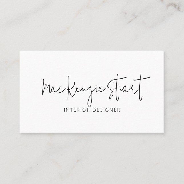 Minimal Professional QR Code Simple Modern Business Card (Front)