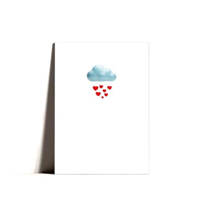Minimal Punny Rain Valentines Card (Creator Uploaded)