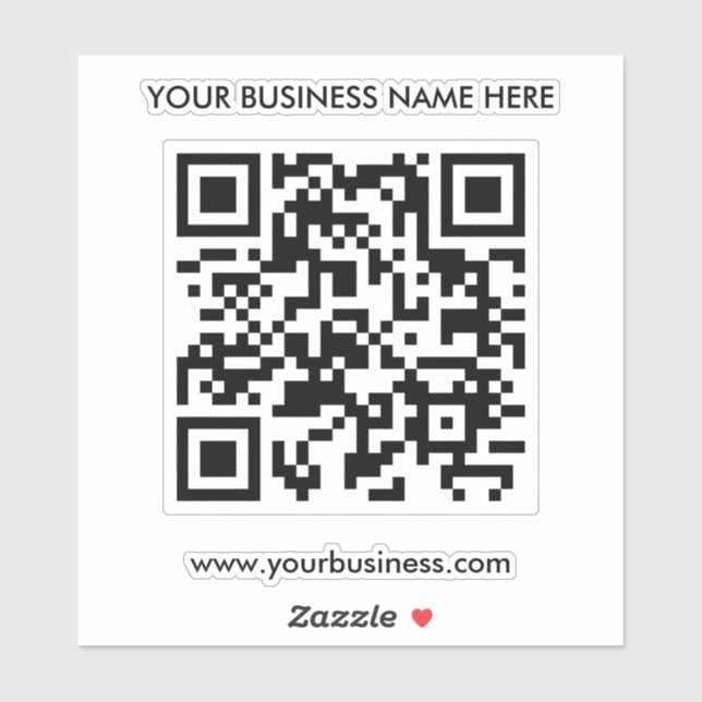 Minimal QR Code Business Vinyl Cut (Sheet)